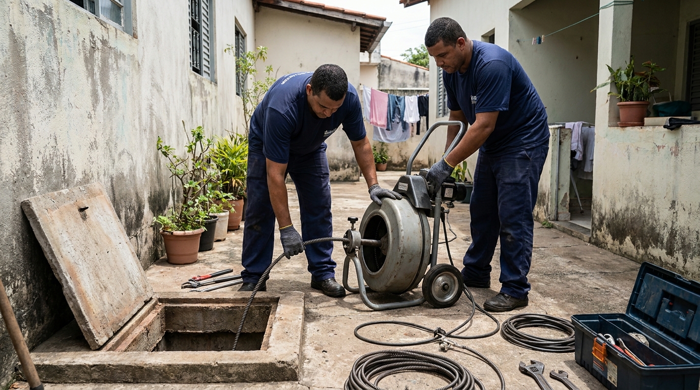 Desentupimento de Coluna Sanitária em Porto Alegre‑RS